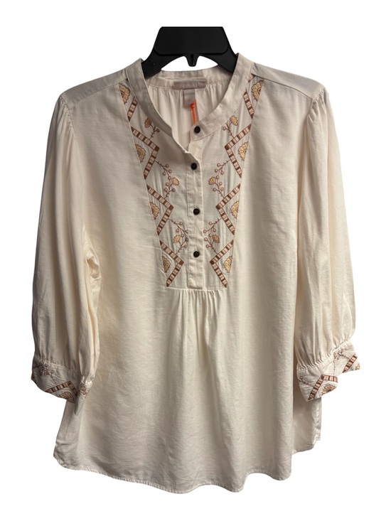 Knox Rose Tops - NWT Knox Rose Cotton/Rayon Blend Embroidered Top Size Large